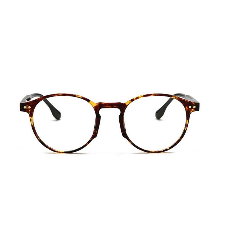 Rice Nails Round Frame Anti Blue Light Computer Glasses Women TR90 Prescription Eyeglasses Diopter 0 To 6