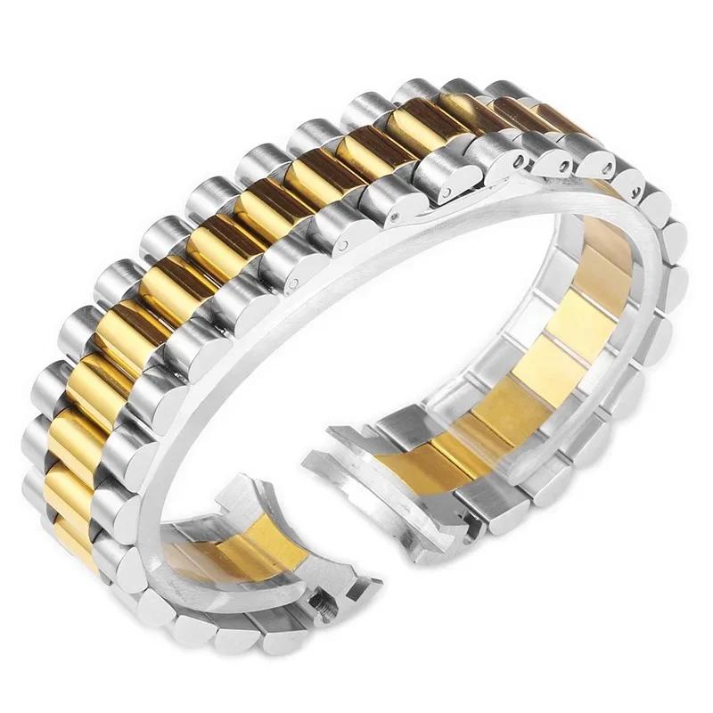 

Классический прочный ремешок из нержавеющей стали для часов Rolex DATEJUST DAY-DATE OYSTERPERTUAL DATE, ремешок для часов 17 мм 20 мм 21 мм 21mm