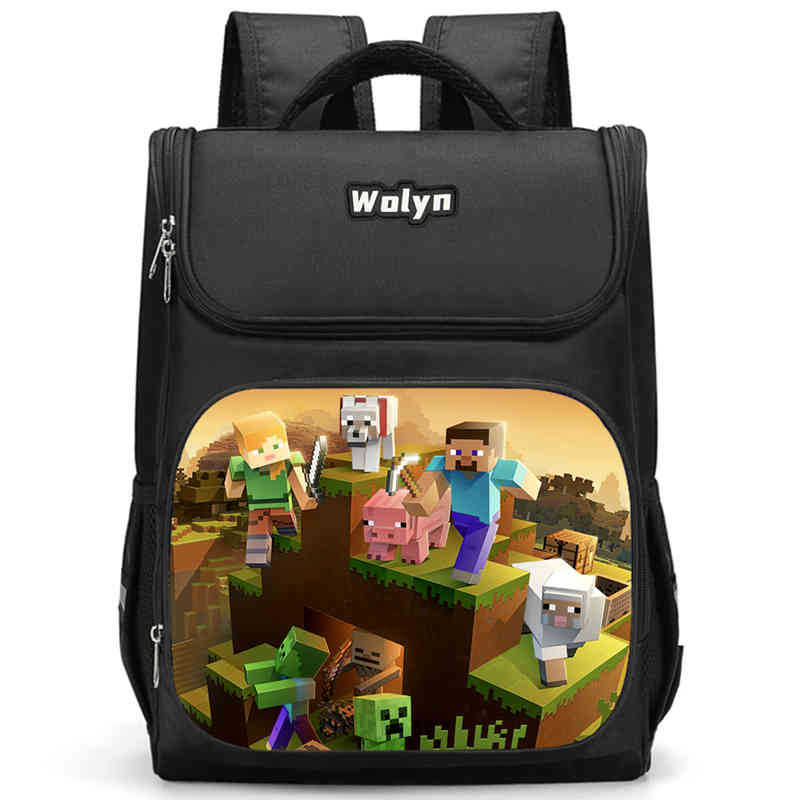 Minecraft Schoolbag Multi-Functional High-Value Spine Protection To Reduce The Burden, A Must-Have Comfortable Backpack For Students
