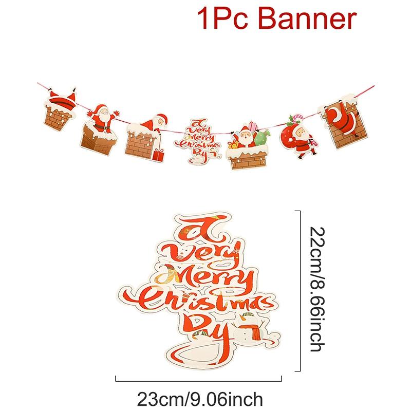 Christmas Banner Pendant Merry Christmas Decorations for Home 2026 Navidad Christmas Ornaments Xmas Gifts Happy New Year 2026