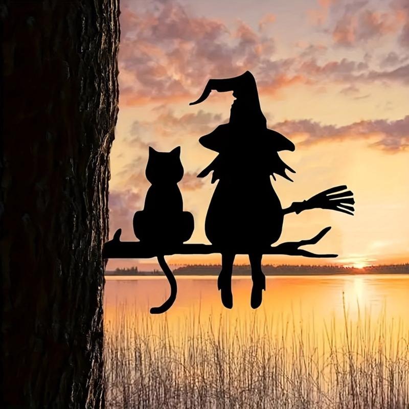 Recyclable Metal Necromancer Brush Stake Halloween Yard Decoration Easy Arrange