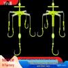 Silver Carp & Bighead Float Fishing Rig: Special Flip-Board Fluorescent Sea Rod Hook Set