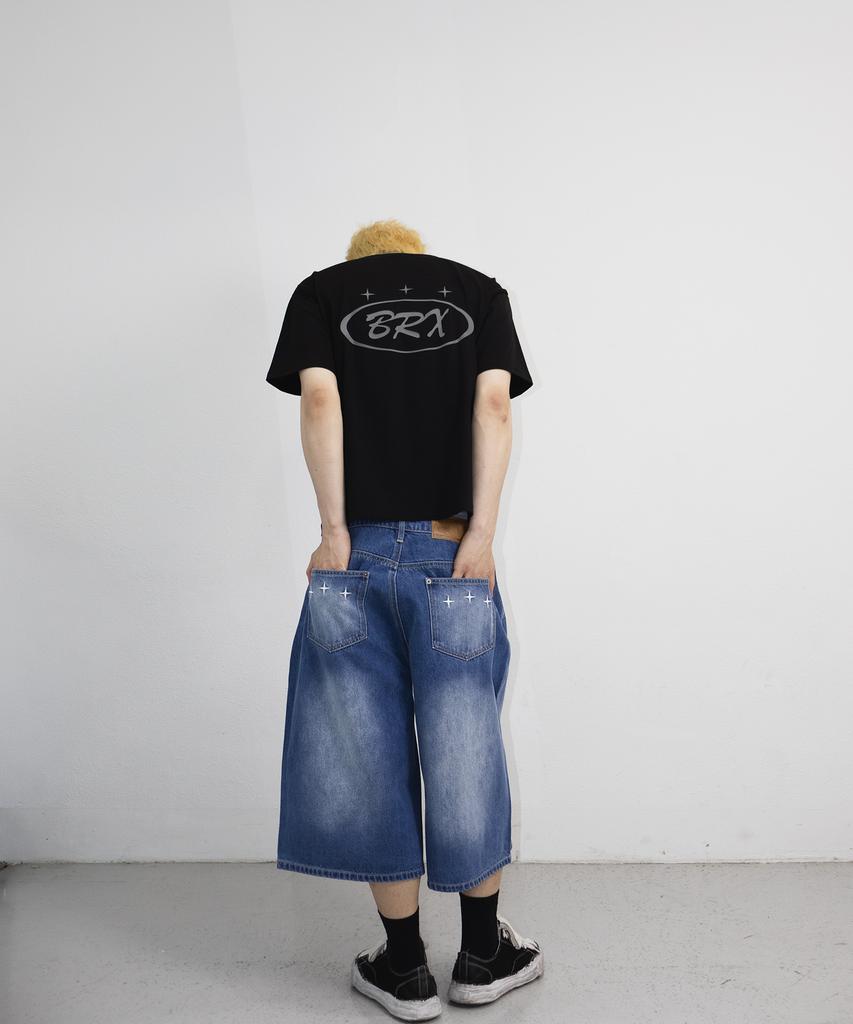 Bonegseu 3Star Demim Bermuda Pants (Blue)
