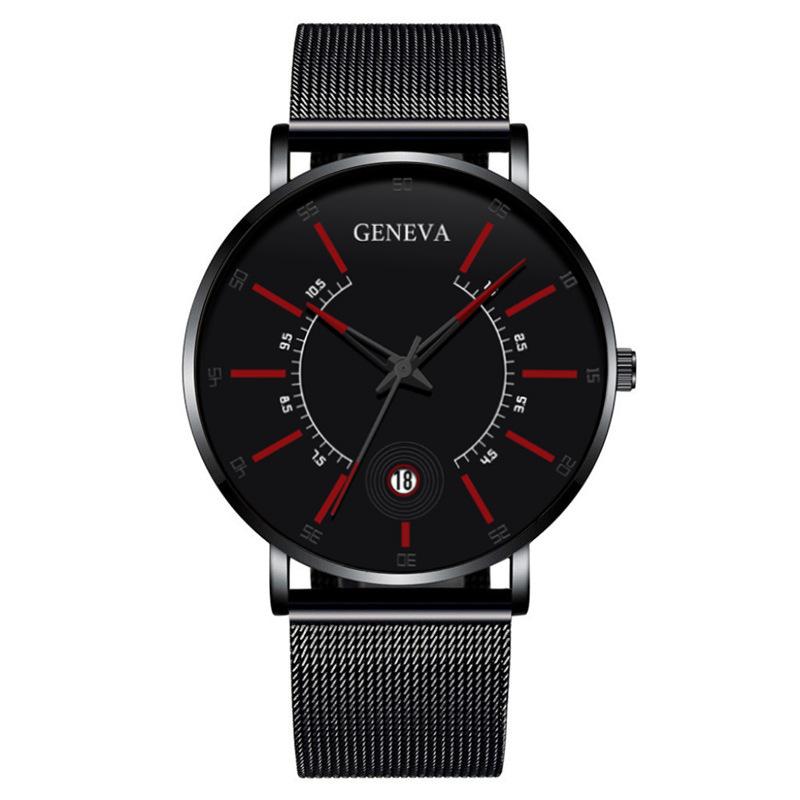 Fashion Business Watch Web Strap Men's Watch Stainless Steel watch Quartz watch New creative calendar watch