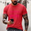 Men's Quirky Casual Loose Fit Letter Print T-Shirt for Daily Wear