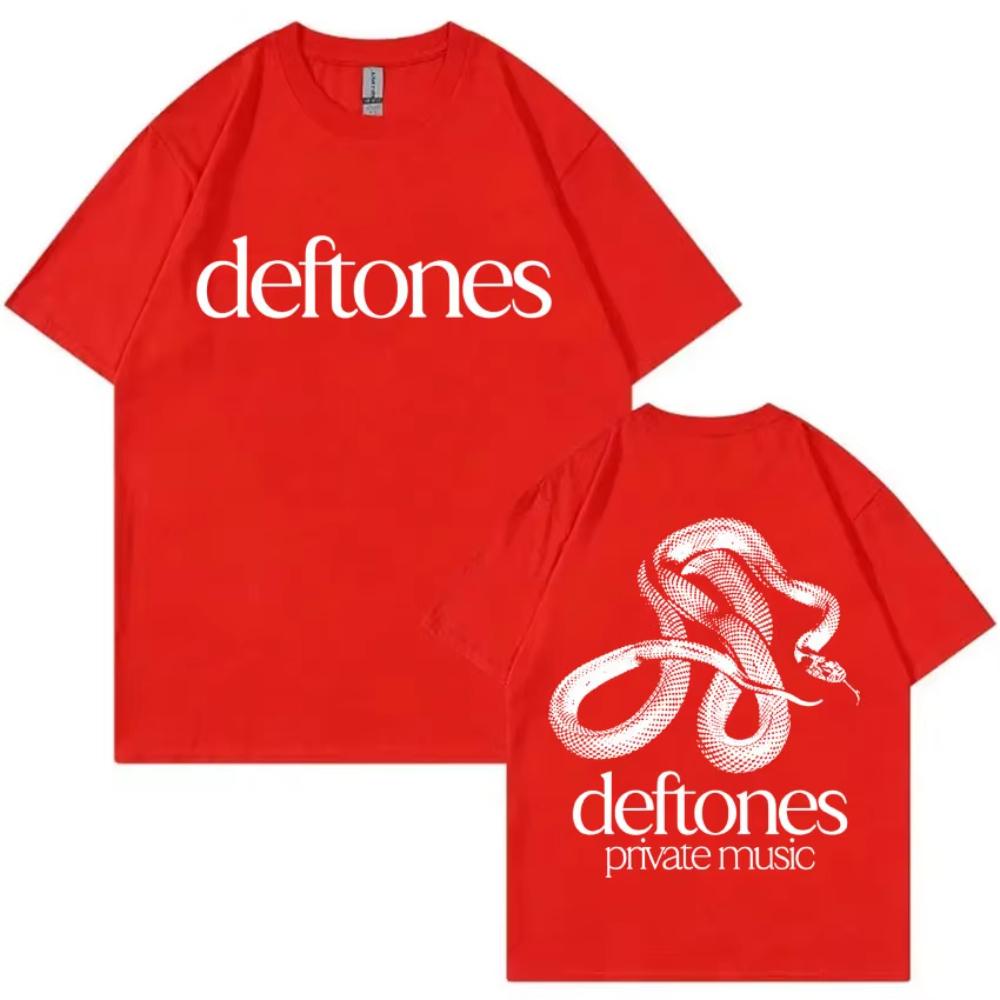 Alternative Metal Rock Band Deftones Private Music Album Graphic Tshirts Snake Print T Shirt Men Women Fashion Vintage Tshirts S