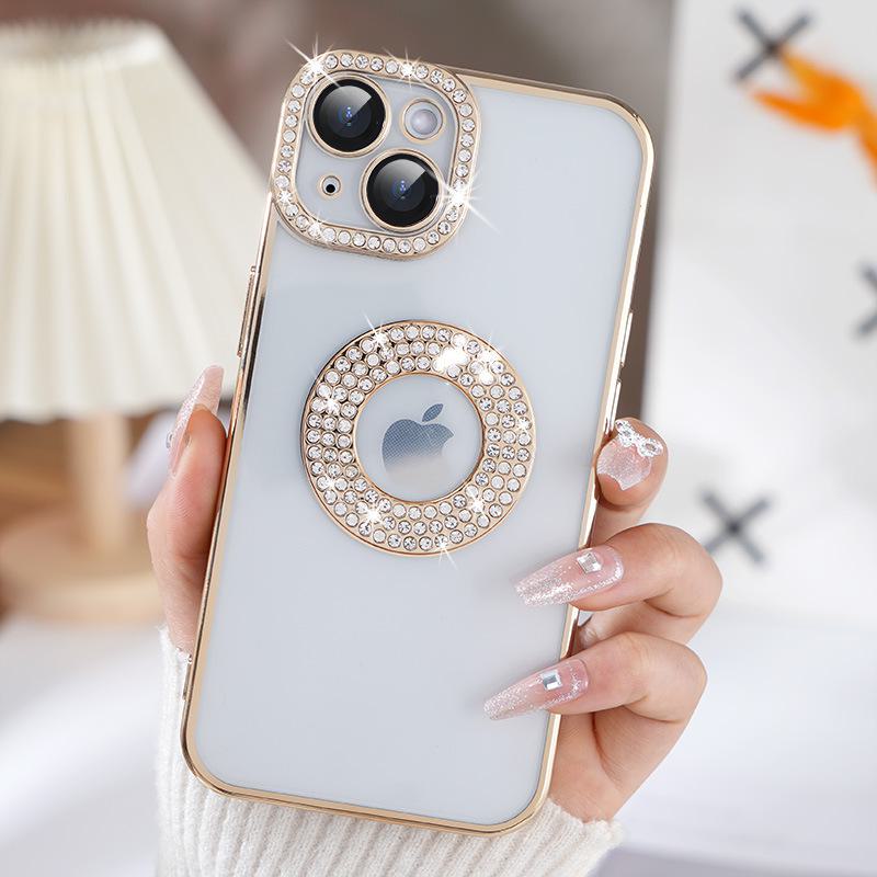 Apple 14 ProMax Diamond Flash Electroplated Clear Soft Phone Case for iPhone 12/13