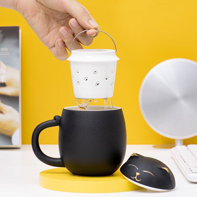 Lucky Cat Teacup & Tea Caddy Gift Set