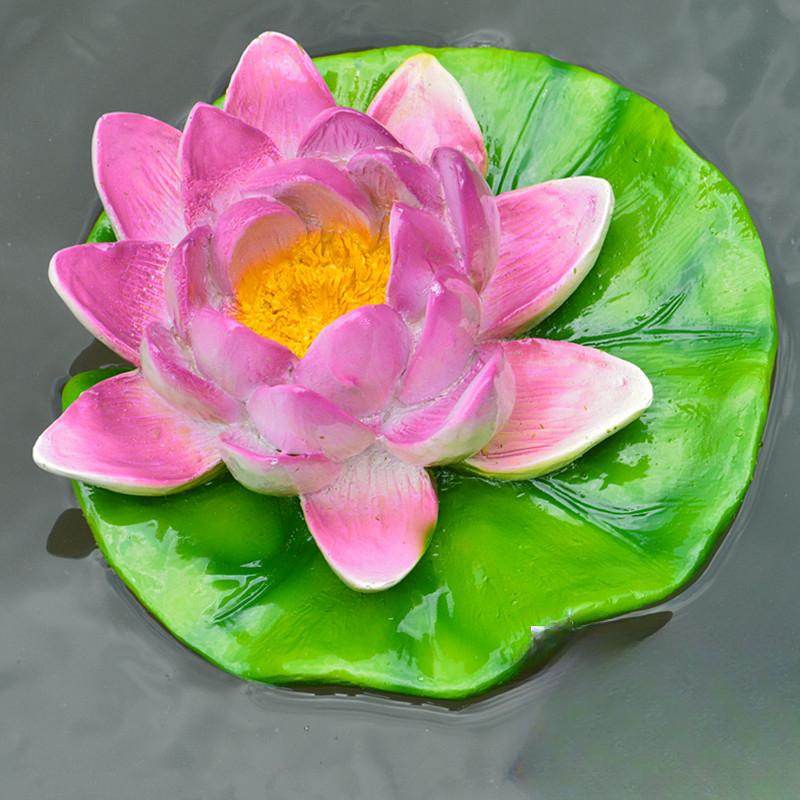 Resin Floating Frog Turtle Fish Pond Flowing Water Fountain Water Surface Lotus Flower Decoration Resin Crafts Floating Crafts
