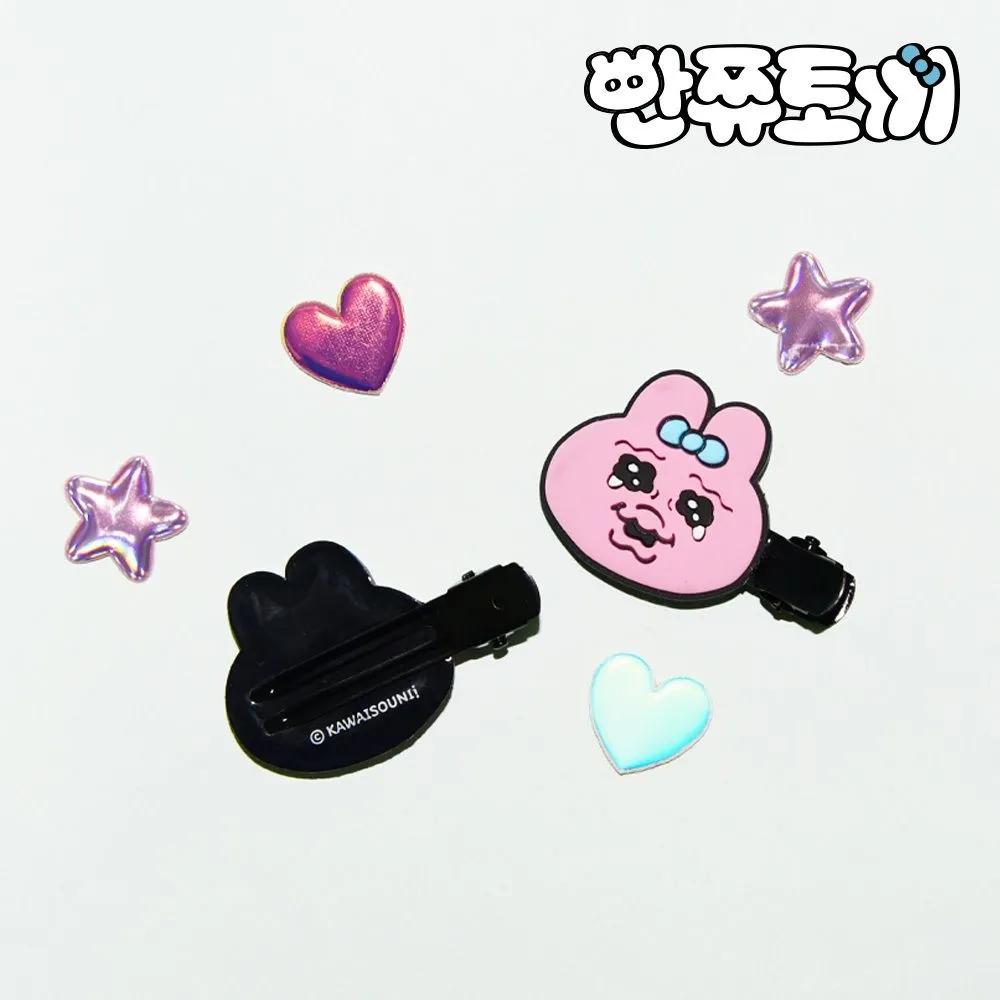 Tear clip (2-pack) straight hair clip small claw clip bangs pin character hair clip hair claw clip hair clip