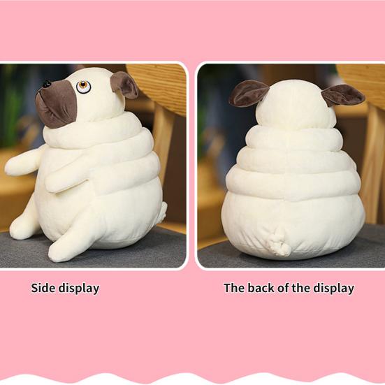 Fat Pug Plush Cushion Soft Superior Texture Full Filled Cute Pug Dog Plush Cushion for Decoration