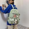 Zaino per Studenti Ergonomico Grande Capacità con Pupazzo Orsetto di Peluche per Libri Laptop Zaino Scolastico Casual Retro per Adolescenti Scuola Viaggio