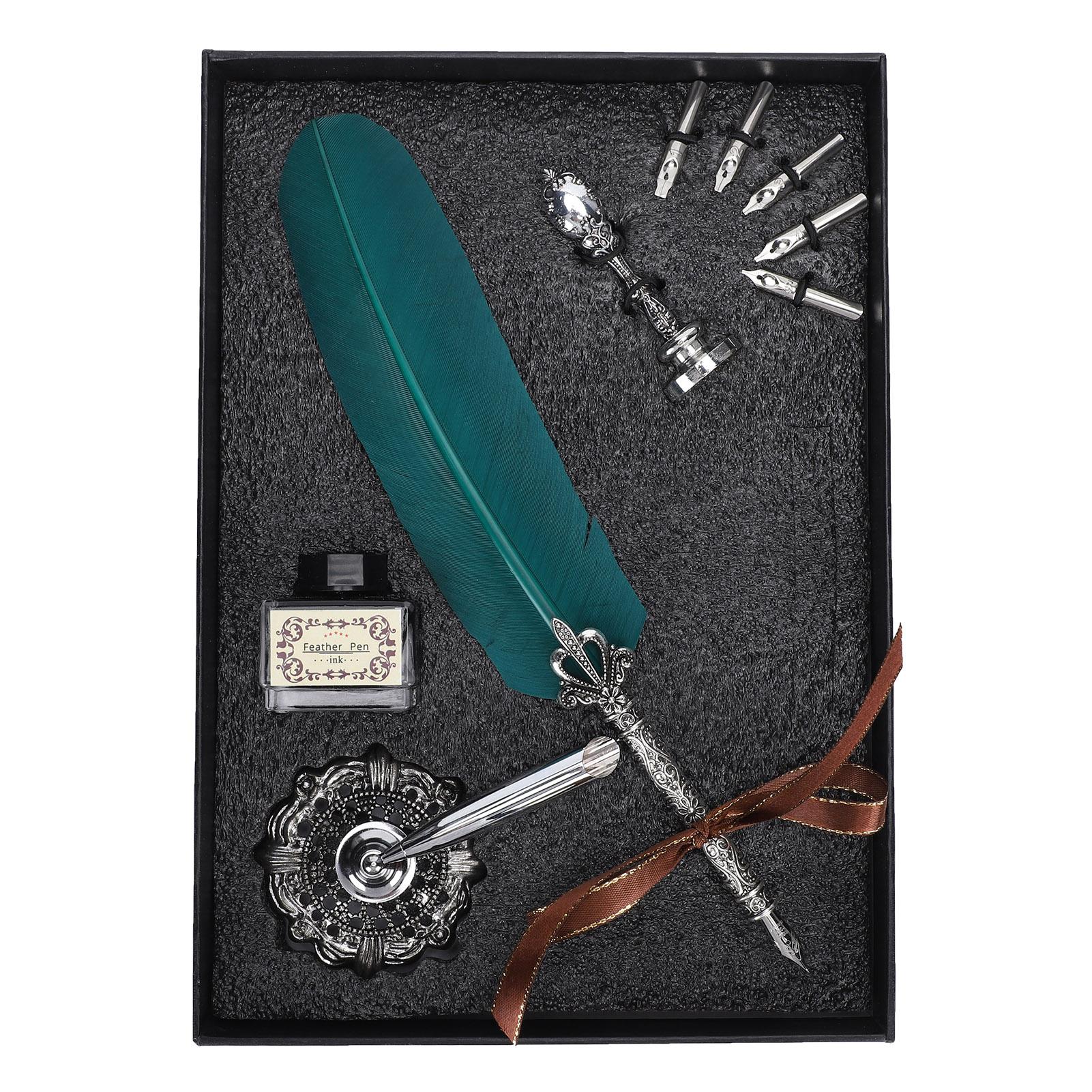 

Набор перьевых ручек Перьевая ручка для письма Ручка для макания Печать Студенты Учитель Антикварная Каллиграфия Винтаж ПодарокЗеленый зелёный