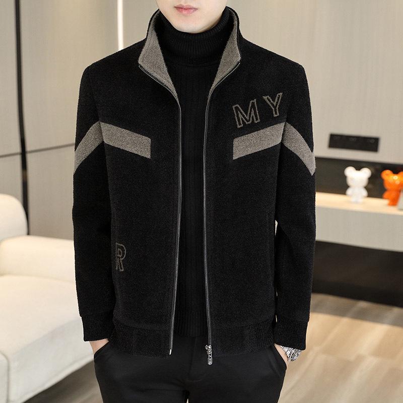 2025 Autumn/Winter Men's Korean Style Woolen Coat - Thick Casual Jacket