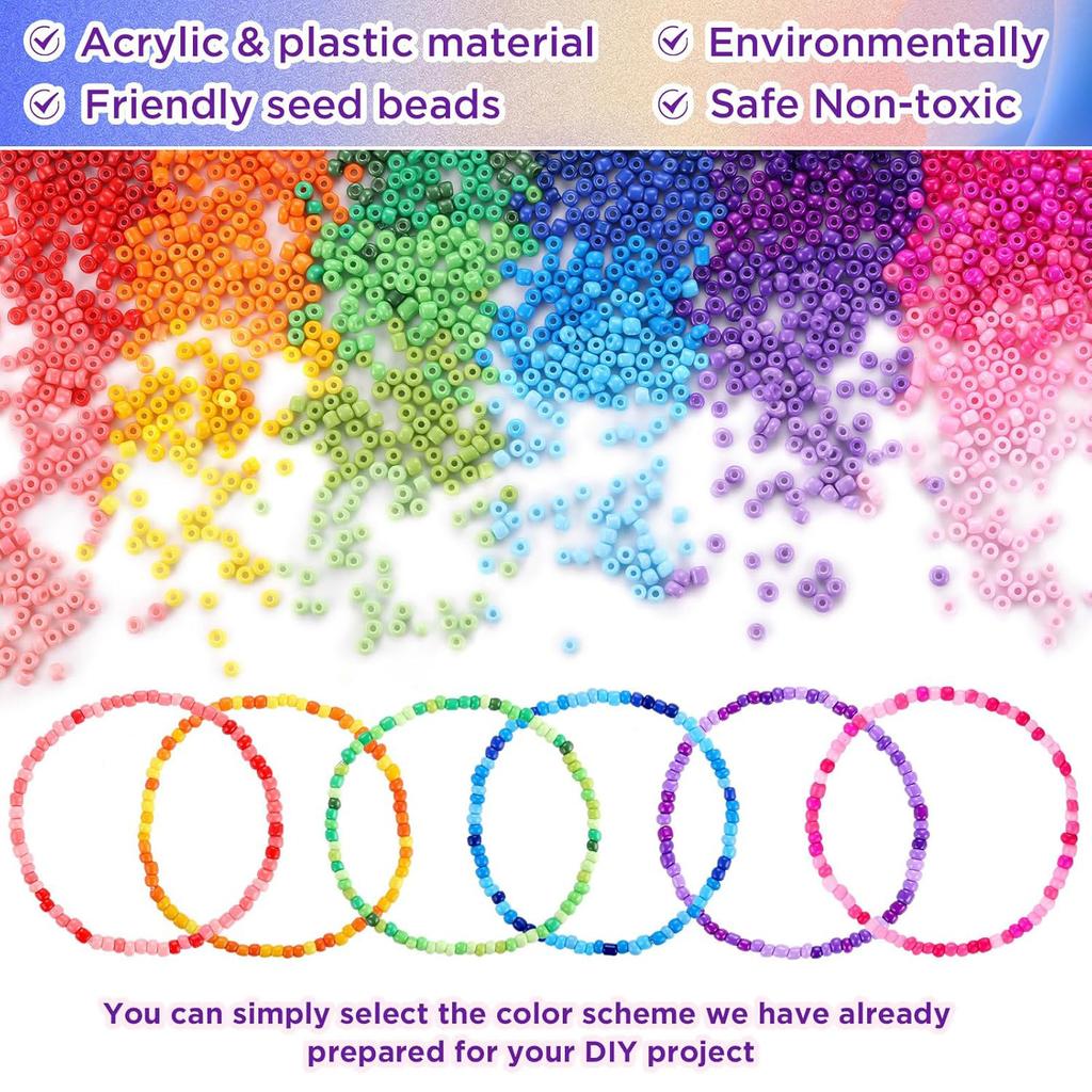 39-Color Mixed 3Mm Rice Beads, Handmade Jewelry Materials 9600 Seed Beads, Bracelets, Necklaces, Diy Accessories