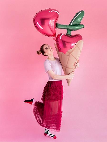 Balon Foliowy Wiśnie, 88X73Cm, Mix 1 Szt.