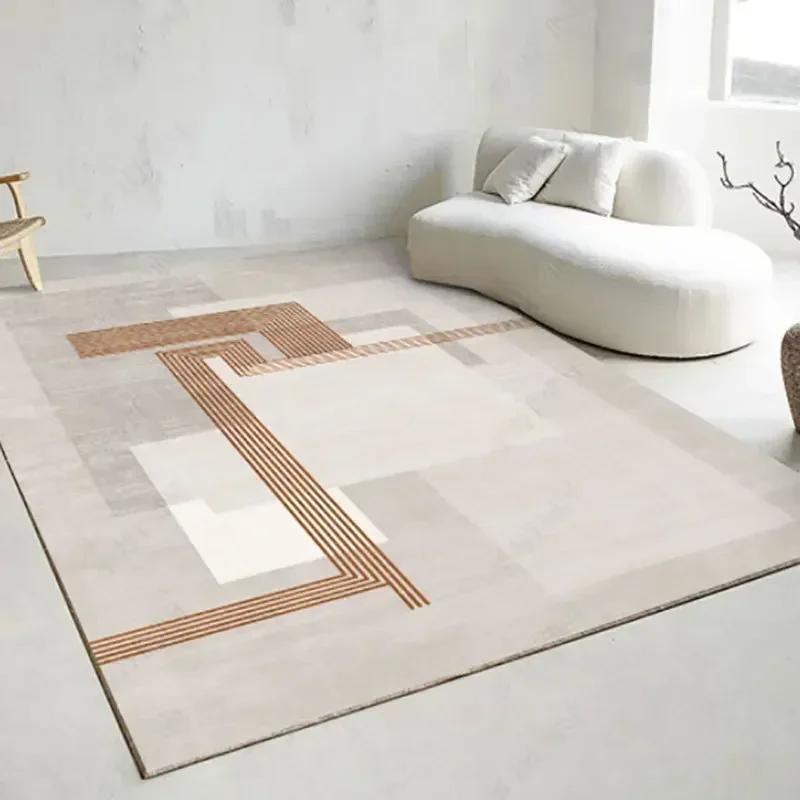 

Simple Living Room Carpet Bedroom Bed Floor Paving A Large Area of Fully Covered Sofa Coffee Table Light Luxury High Sense Mat 80x120cm