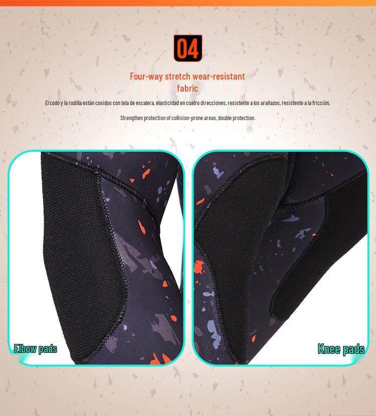 3MM Two-Piece Hooded Wetsuit Set: Long Sleeve Spearfishing, Scuba, Surfing, Snorkeling Suit