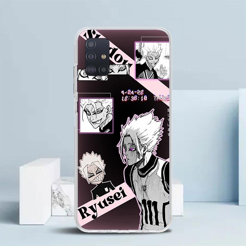 Blue Lock Shidou Ryusei Soft Cover for Samsung Galaxy A12 A22 A32 A52 A72 A02S Phone Case Note 20 Ultra 10 S10 Plus A51 A71 A50S