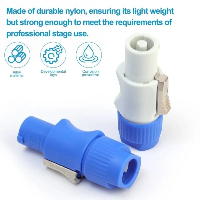 3Pin Powercon XLR Connector 20A 250V Male Plug NAC3FCA NAC3FCB NAC3MPA Power Socket Male Plug Adapter for Stage Light LED Screen