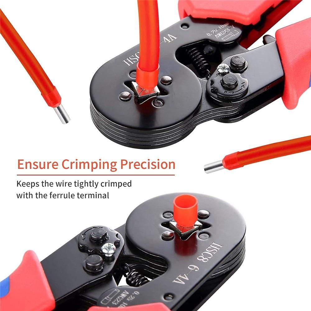 Crimping Pliers, Hsc8 6-4 Crimping Pliers, 1200 Electrical Crimp Terminals 0.25-10mm-lug Crimping Pliers, Multipurpose Crimping Pliers
