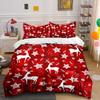Festive Red Christmas Decor Theme Kid'S And Adults' Bedroom Decor, Exquisite Three-Piece Bedding Set Gift
