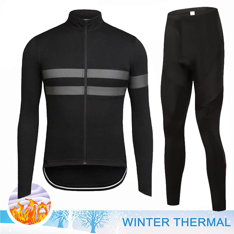 2026 Winter Velvet Warm Thermal Fleece Cycling Jersey Set Men MTB Bicycle Clothes Wear Ropa Ciclismo Racing Team Bike Outoddr Warm Clothing