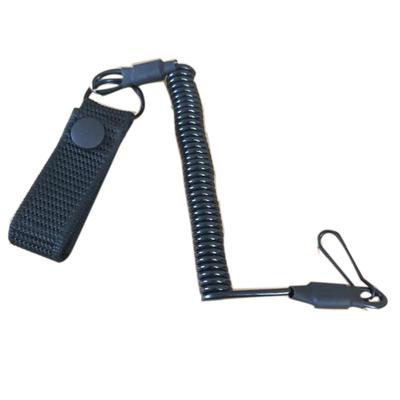 Protiztrátové elastické lano s lanyardem Military Spring Safety Strap Tactical Gun Lano