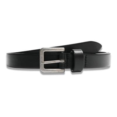 Doffsept Square Basic Hard Leather Belt In Black