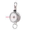 Key Ring ID Lanyard Keychain Belt Metal Badge Holder Retractable ID Card Badge Reel Chrome Work Card Keychain