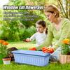 Window Planter Box Window Boxes Outdoor 6X Weather Resistant Container Built-in Drainage Holes Accessories For Growing