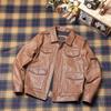 Chinese Size Brown Black Real Cowhide M65 Hunting Leather Jacket Men Genuine Leather Coat Winter Pockets Jackets