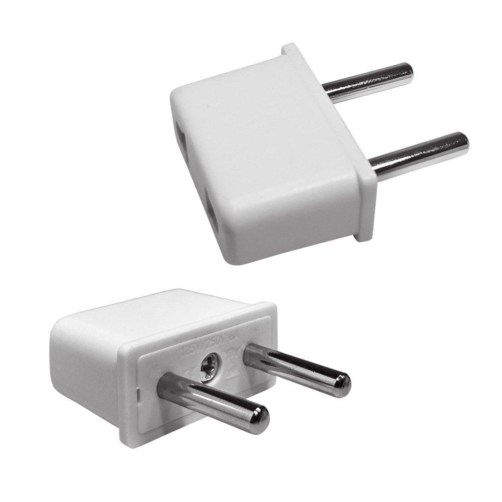 European Outlet Conversion Adapter for Overseas Travel Power Conversion Plug C Type Set of 4 (White)