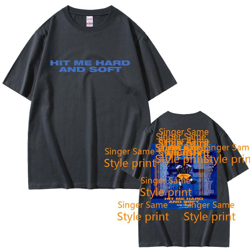 Uderz Mnie Mocno i Delikatnie Ten Sam Styl Nadruk Koszulki Unisex Moda Muzyka Pop Koszulki Unisex Codzienny Luźny T-shirt Krótki Rękaw