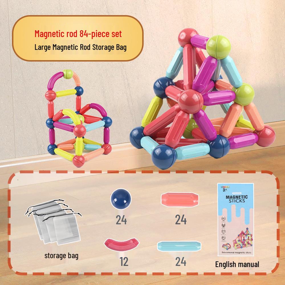 Large Magnetic Building Blocks for Children's Play and Relaxation