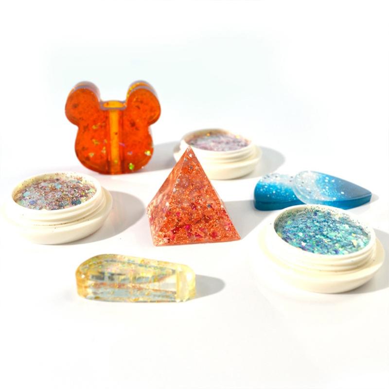 Diy Epoxy Resin Material Fairy Pupil Sequins Eye Makeup Sequins Color Powder Bright Gradient Pigment Manicure Crafts