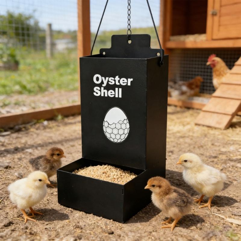 Pack Of 2 Metal Meal Dispensers For Poultry And Birds Durable Chicken Supply With 1.3L Capacity Each Perfect For Backyard Flocks