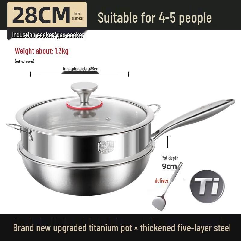Titanium Fish Scale Hammered Stir-Fry Pan