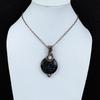 Black Ethiopian Opal Pendant Copper Wire Wrapped Pendant Rainbow Moonstone Pendant Gemstone Pendant Handmade Copper Jewelry Anniversary Gift