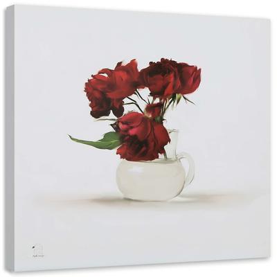 Canvas Print Mural Red Roses In a Vase