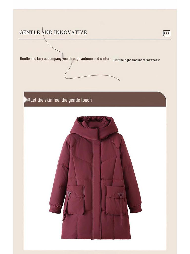Plus Size Winter Long Cotton Coat for Middle-Aged and Elderly Women, Warm Padded Jacket for Moms and Grandmas.