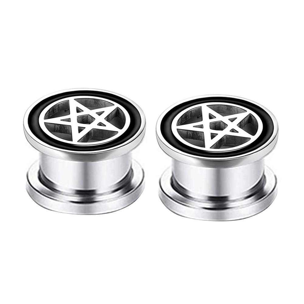 

Stainless Steel Five-Pointed Star Ear Expander Earrings 6mm