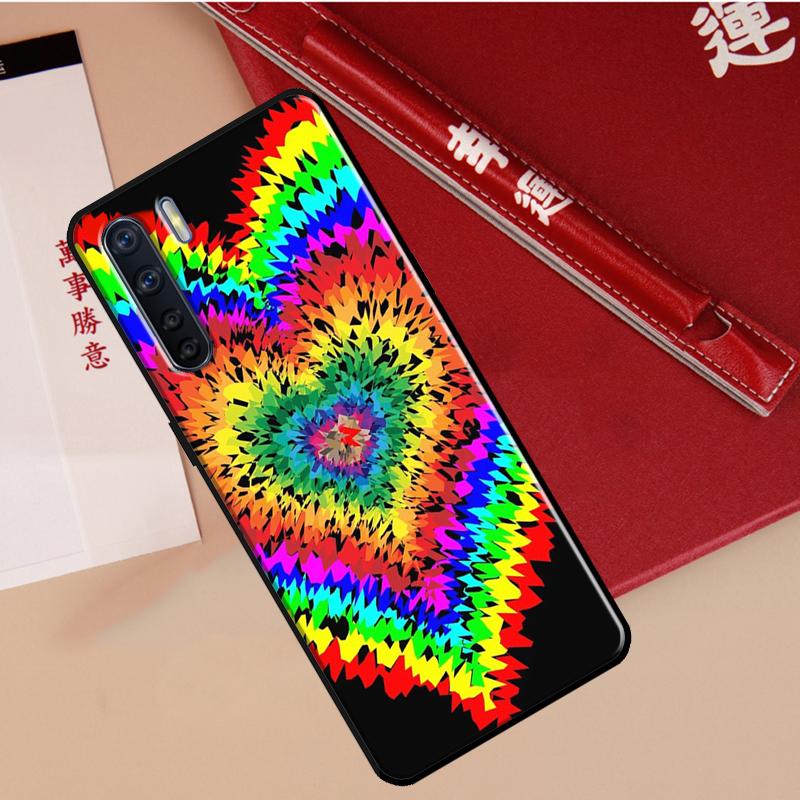 Heart Tie Dye Case For Oppo A78 A38 A80 A60 A40 A18 A98 A58 A96 A76 A16 A94 A74 A54 A15 A17 A57 A77 A5 Pro