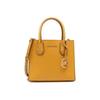 MK Mercer Solid Letter Logo Vintage Litchi Grain Leather Accordion Crossbody Tote Bag Women Bags Orange 35S1GM9M2L-706