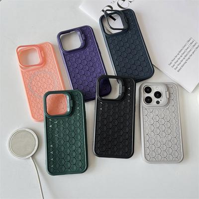Magnetic Wireless Charging Invisible Stand Cooling Case for iPhone 15 Pro Max 14 13 12 Pro 11 Drop Protection Cover