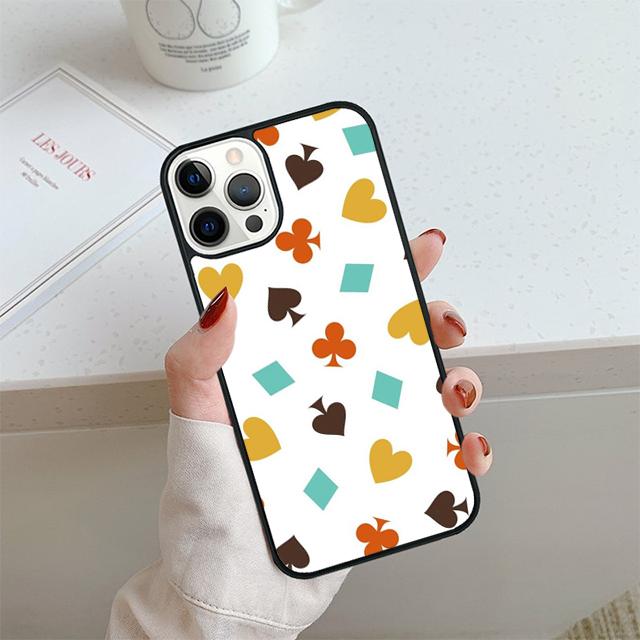 Playing Cards Suit Symbols Phone Case For iPhone 17 Air 13 12 14 15 16 Cover For Apple Pro Max 6S Plus Coque