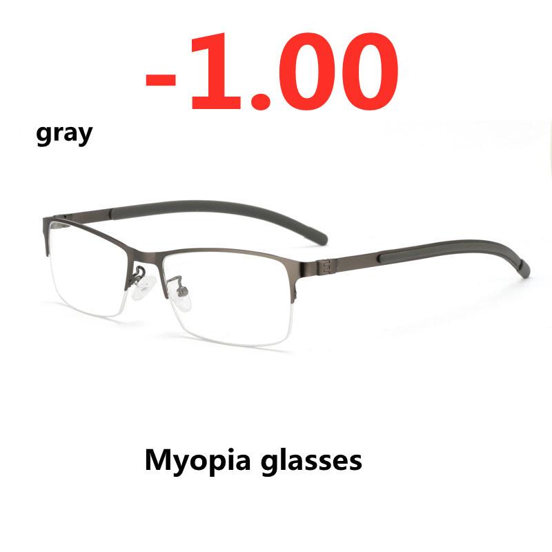 Ochelari pentru miopie anti-lumină albastră Ramă Femei Bărbați Metal Student Finisat Ochelari miop -0,5 -1 -1,5 -2 -2,5 -3 -3,5 La -6