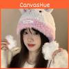 Rabbit Cute Ear Winter Hat For Women Hand Knitted Warm And Chic Accessory Cozy