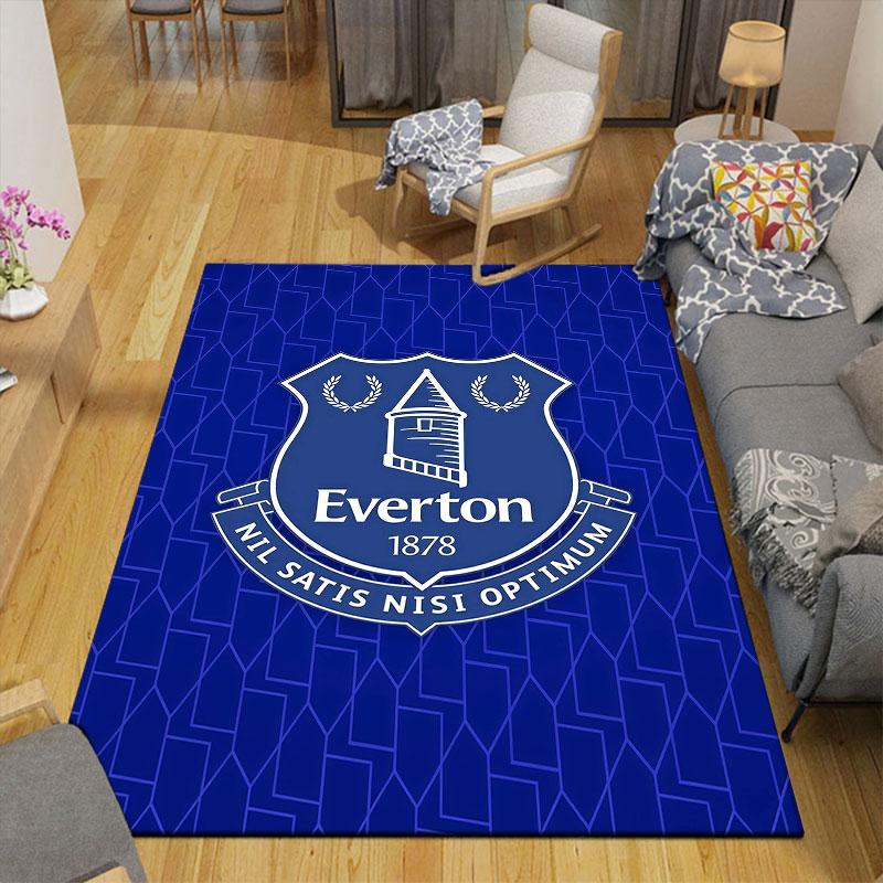 Everton Flannel Printed Carpet, Home Sofa Decoration for Living Room & Bedroom, Non‑Slip Play Flannel Floor Mat for Game Room