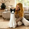 Unique Halloween Gifts Cute Ghost Resin Ornament, Matte Finish Desktop Figurine, Decorative Gothic Home Accents Statue for Living Room Entrance